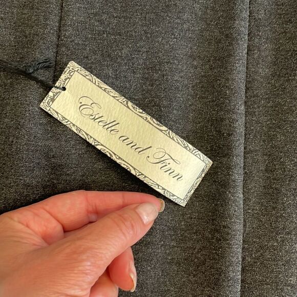 ESTELLE AND FINN CHARCOAL SHEATH DRESS.  3/4 SLEEVE.  ELEGANCE PERSONIFI… - Picture 10 of 14